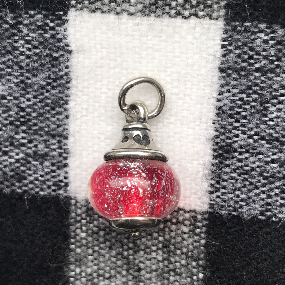 James Avery Frosted Love Finial Charm- Retired